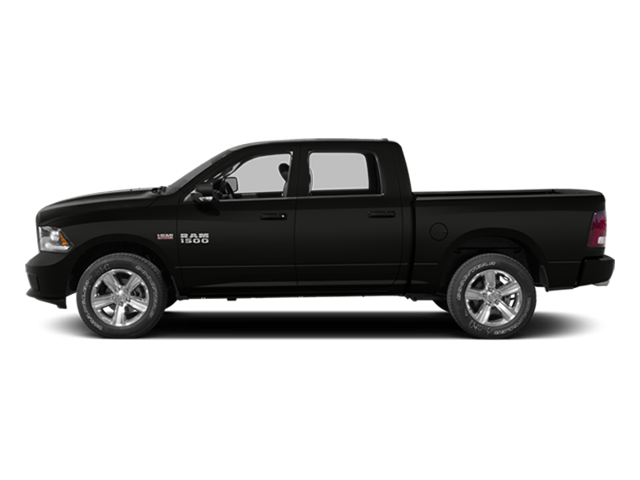 2014 RAM 1500 — rear three-quarter view