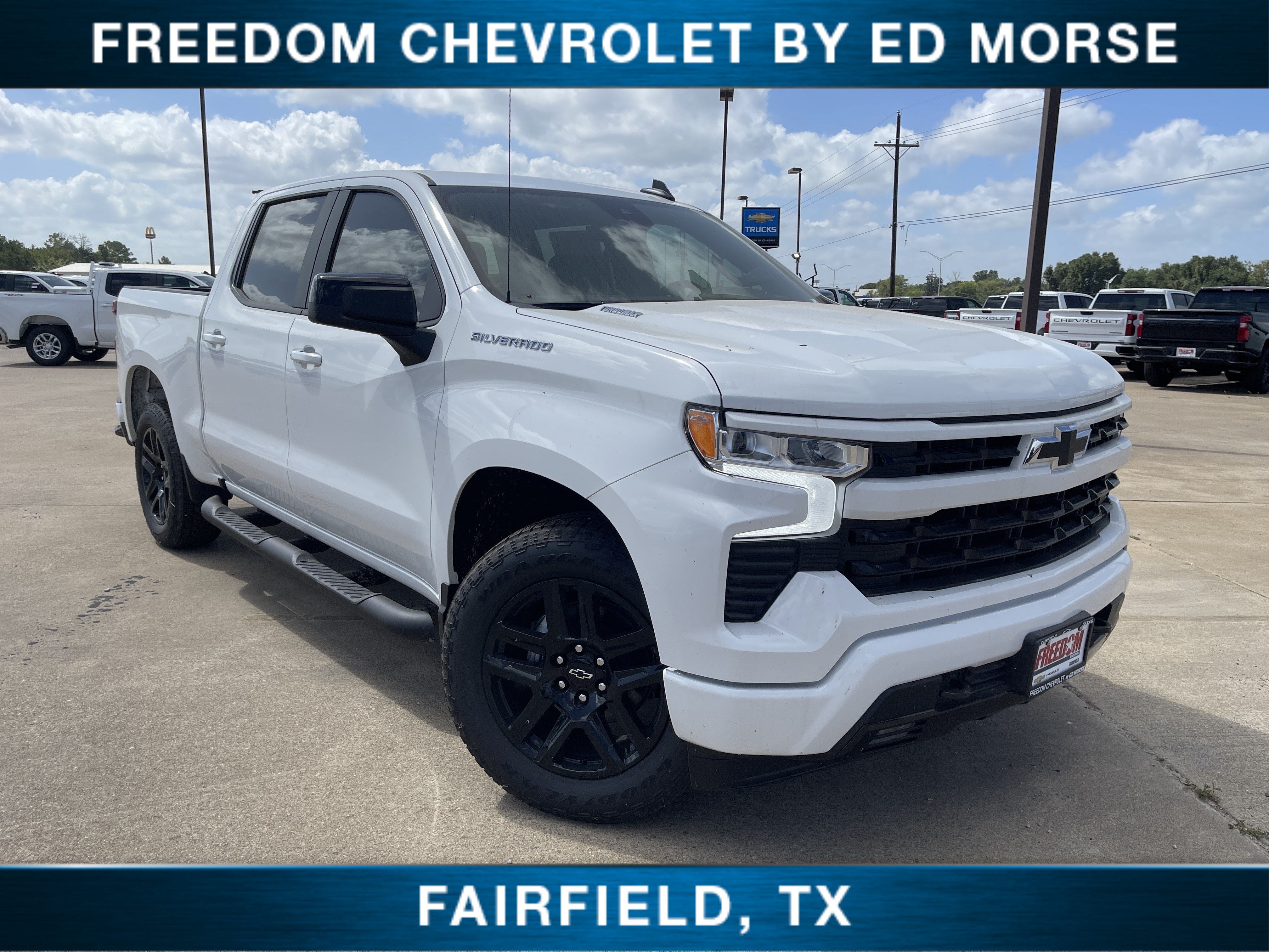 2026 Chevrolet Silverado 1500 RST in Summit White — front three-quarter view