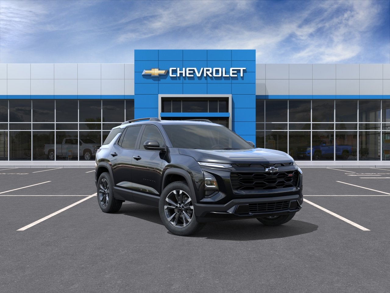 2027 Chevrolet Equinox FWD RS in Mosaic Black Metallic — front three-quarter view